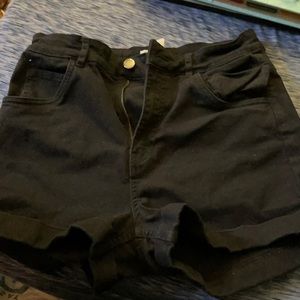 Black high waisted shorts